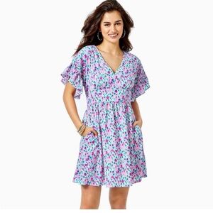 Lilly Pulitzer Hottie Dottie Blair stretch Midi dress